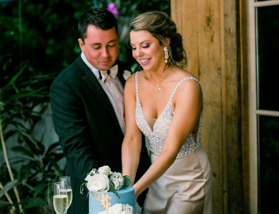 Wedding Cake cutting in Charleston, SC